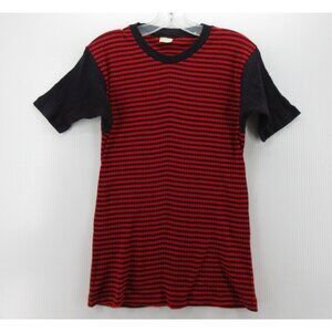 VINTAGE Mayo Spruce Shirt Medium Sportswear 60s 70s Striped Ribbed